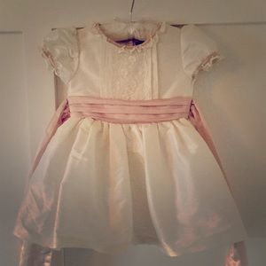 Ivory and Blush Flower Girl Dress